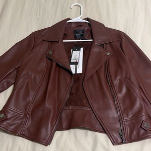 Brown Leather Jacket - Dynamite